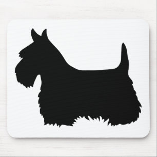 Mousepad Scottish Terrier black silhouette, Scotland dog