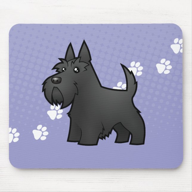 Mousepad Scottish Terrier dos desenhos animados (Frente)
