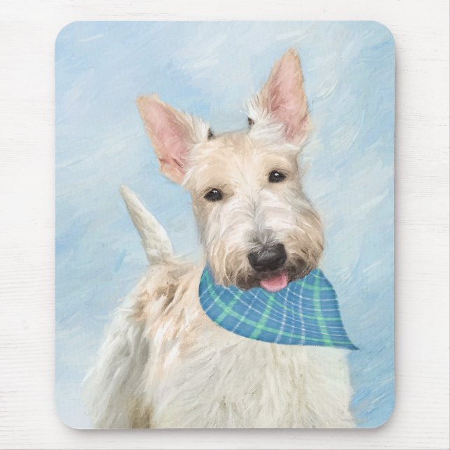 Mousepad Scottish Terrier Wheaten Dog Painting (Frente)