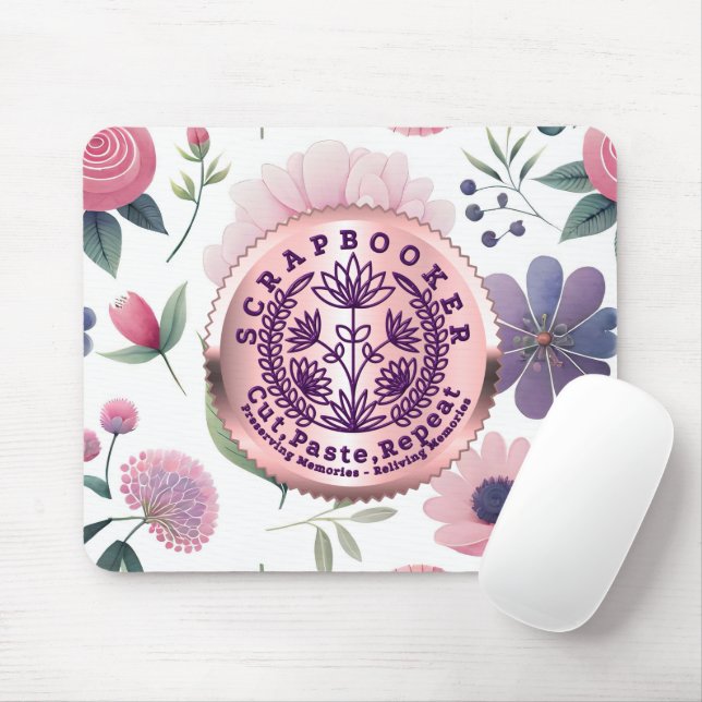 Mousepad Scrapbookers - Cortar, Colar e Repetir (Com mouse)