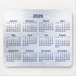 Mousepad Scratched Ice Ink 2026 Calendar