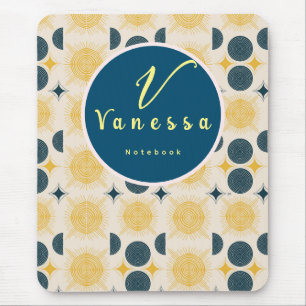 Mousepad Script Boho Celestial Sun Moon
