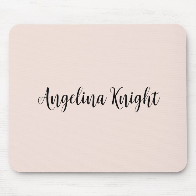 Mousepad Script de manuscrito simples Elegante Na moda Chic (Frente)