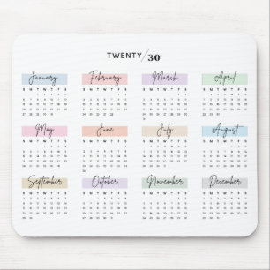 MOUSEPAD SCRIPT DE MANUTENÇÃO DO CALENDÁRIO DO ANO DE CHEIO