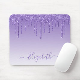 Mousepad Script de Na moda de Glitter Roxo de Tendência Mod