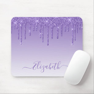 Mousepad Script de Na moda de Glitter Roxo de Tendência Mod