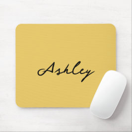Mousepad Script em ouro simples personalizado