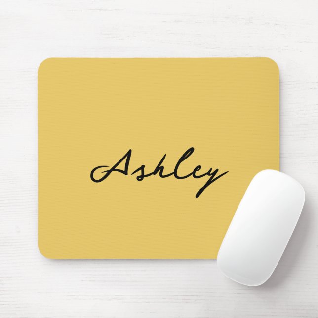Mousepad Script em ouro simples personalizado (Com mouse)