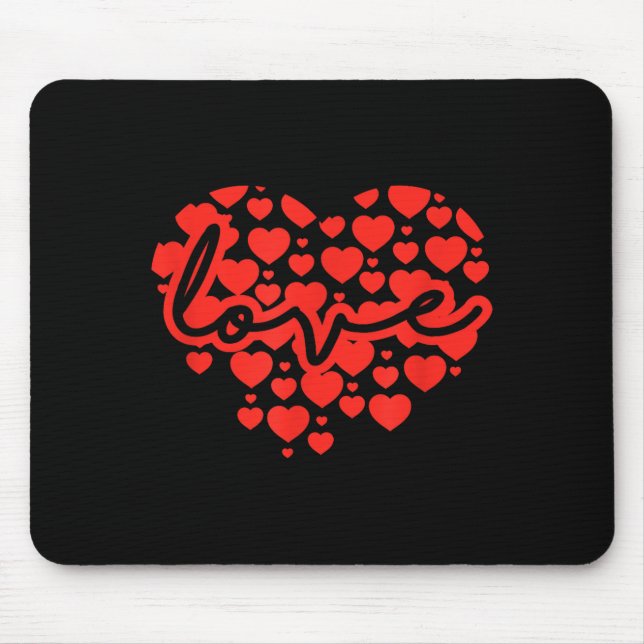 Mousepad Script Love Heart Of Hearts Valentine's Day  (Frente)
