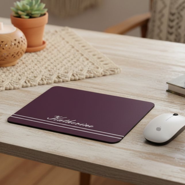 Mousepad Script Name Minimalist Plum (Criador carregado)