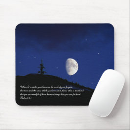 Mousepad Scripting Inspiracional Psalms 8:3,4