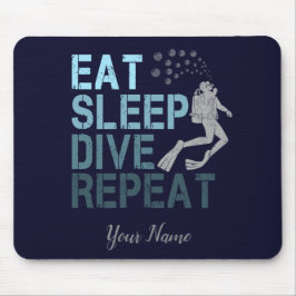 Mousepad Scuba Diving Coma Dissipador de Sono Repetindo diz