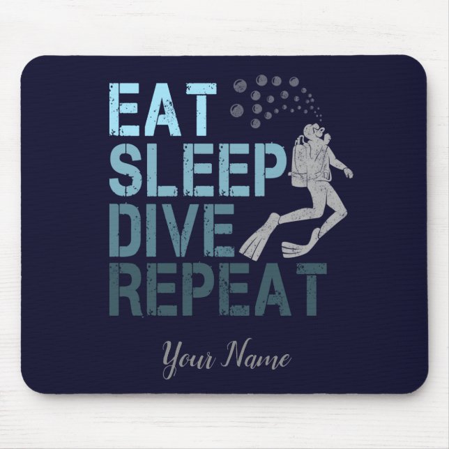 Mousepad Scuba Diving Coma Dissipador de Sono Repetindo diz (Frente)