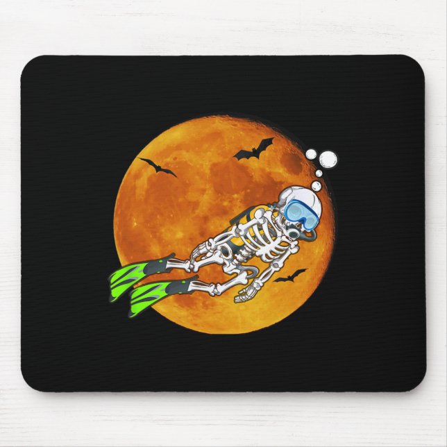 Mousepad Scuba Diving Halloween Scuba Diver (Frente)