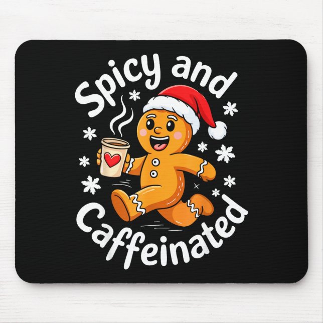 Mousepad Scy And Caffeinated Shirt Men Women Gingerbread Ch (Frente)