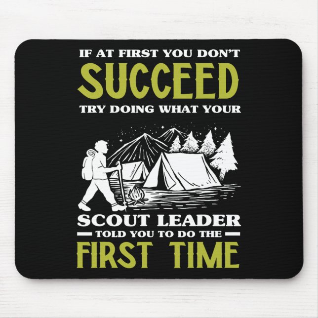 Mousepad Se à Primeira Você Não Consegue - Líder de Escotei (Frente)