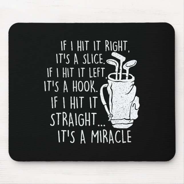 Mousepad Se eu acertar Hetero é um milagre - Golfe Golfe (Frente)