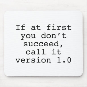 Mousepad Se início em você não suceda, chame-o a versão