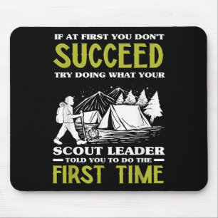 Mousepad Se No Início Não Tiver Êxito - Líder De Escoteiro 
