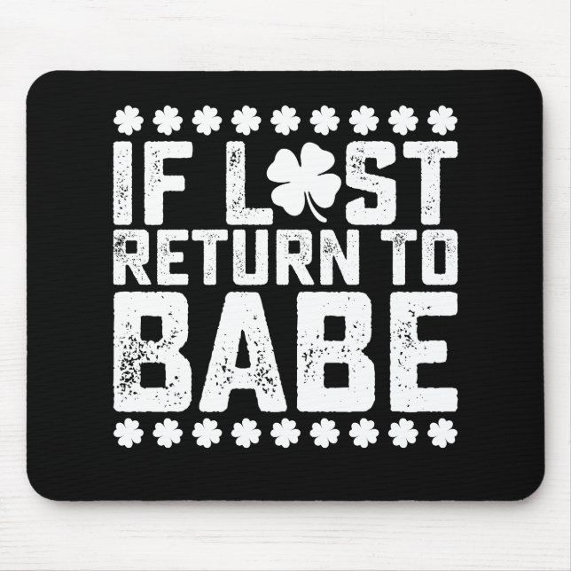 Mousepad Se Perdido Devolver ao Babe Eu Sou Babe Casal Comb (Frente)