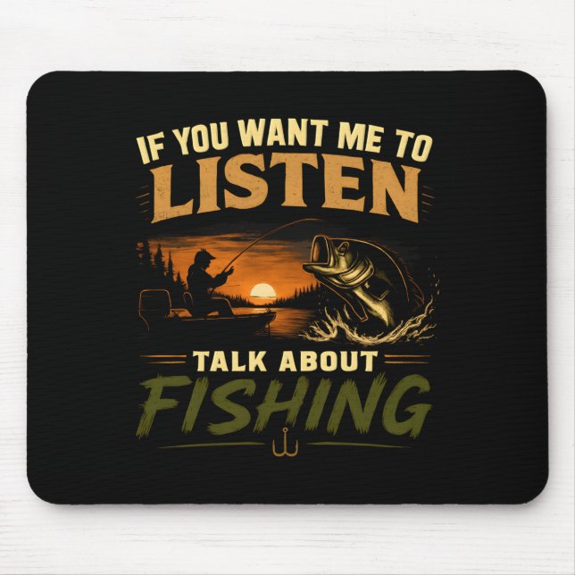 Mousepad Se quiser ouvir falar sobre desempenho na pesca (Frente)