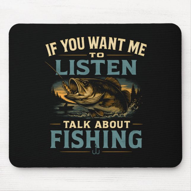 Mousepad Se quiser ouvir falar sobre desempenho na pesca (Frente)