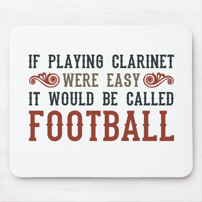Mousepad Se Tocar Clarinet Fácil (Frente)
