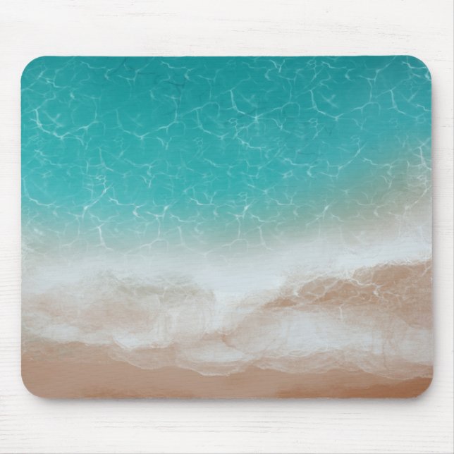Mousepad Sea and Beach from Above Cool Abstract Art (Frente)