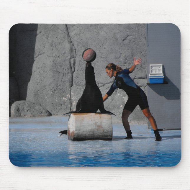 Mousepad Sea lion balancing a ball in Spain (Frente)
