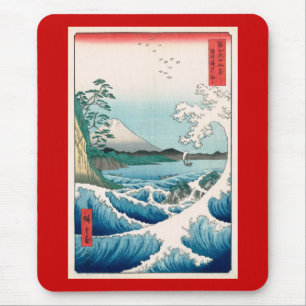 Mousepad Sea Off Satta Hiroshige Belas Artes Japonesas