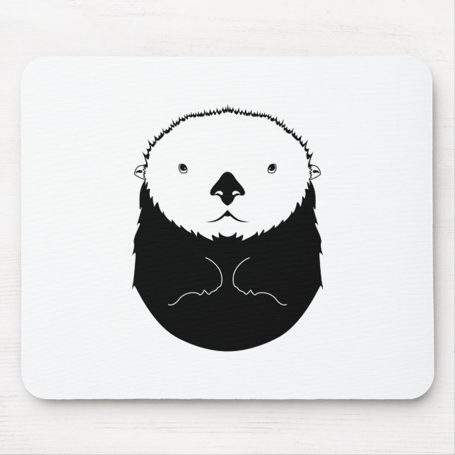 Mousepad Sea Otter Silhouette  (Frente)