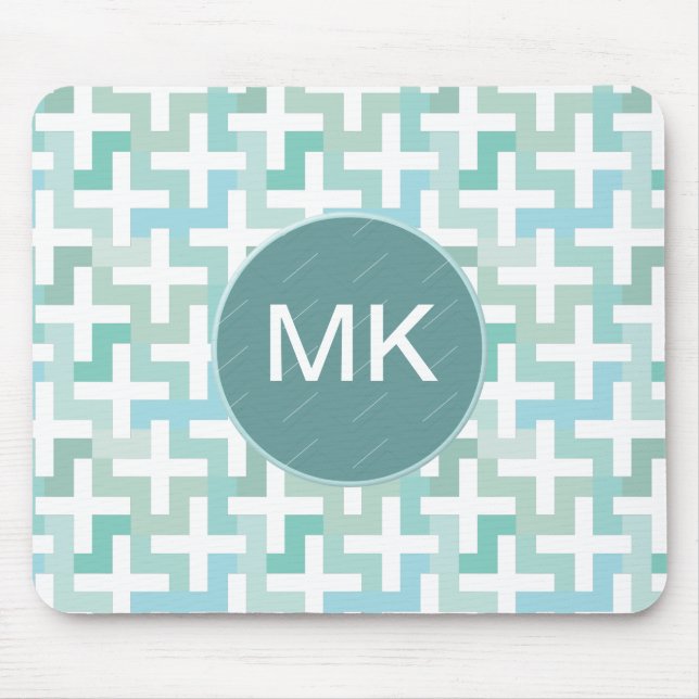 Mousepad Seafoam Green Geométrico (Frente)
