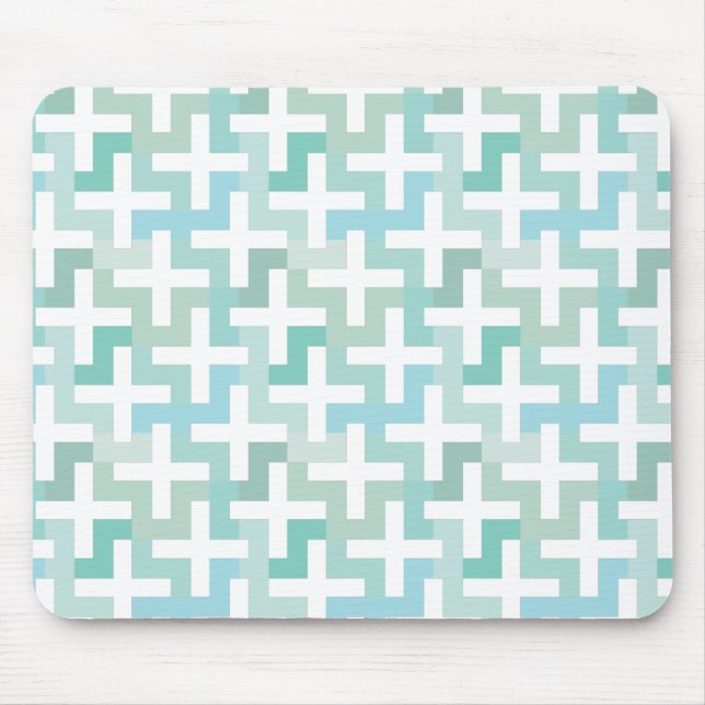 Mousepad Seafoam Green Geométrico (Frente)