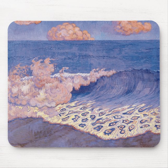 Mousepad Seascape azul, efeito da onda, c.1893 (Frente)