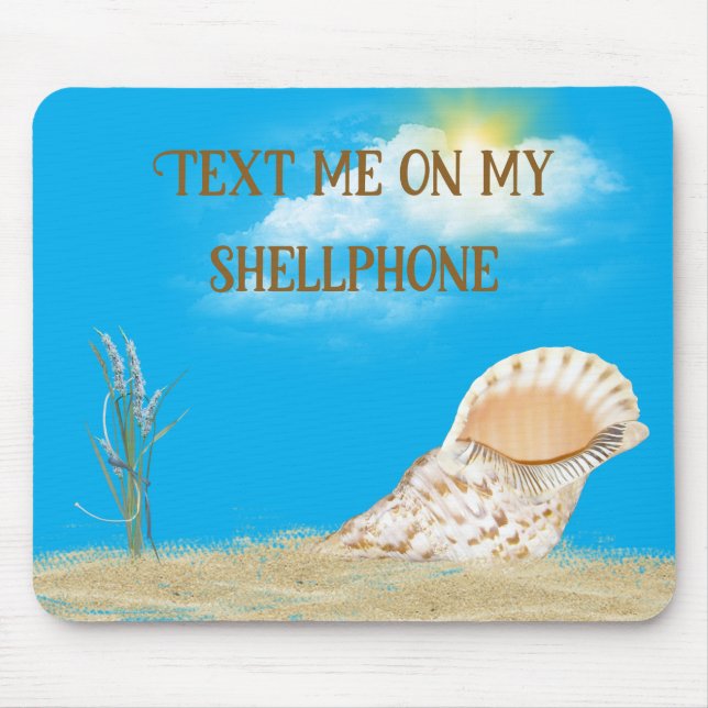Mousepad Seashell Na Areia Ao Sol (Frente)