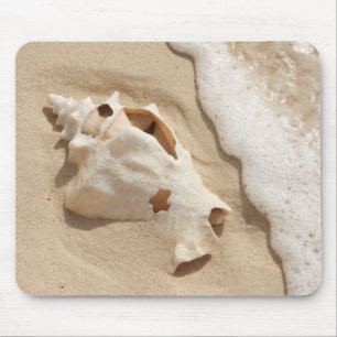 Mousepad Seashell na ilha das Caraíbas grande do turco da