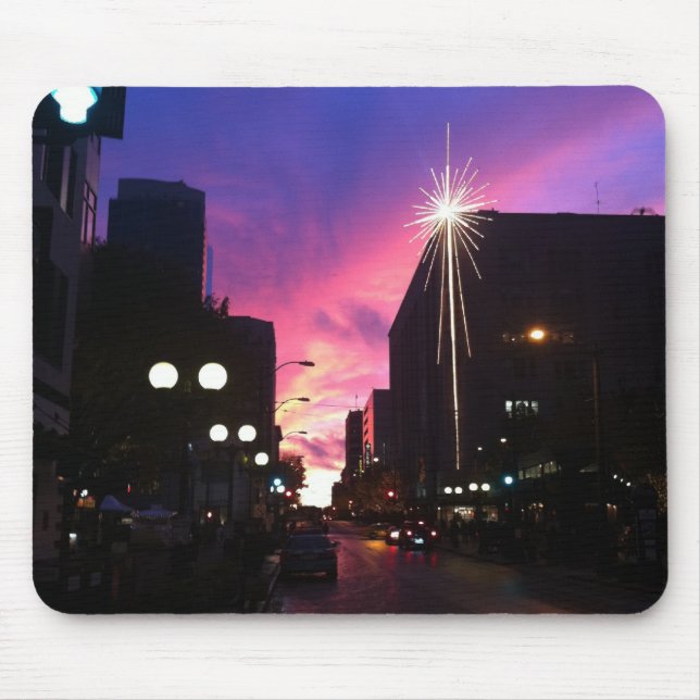Mousepad Seattle no crepúsculo (Frente)