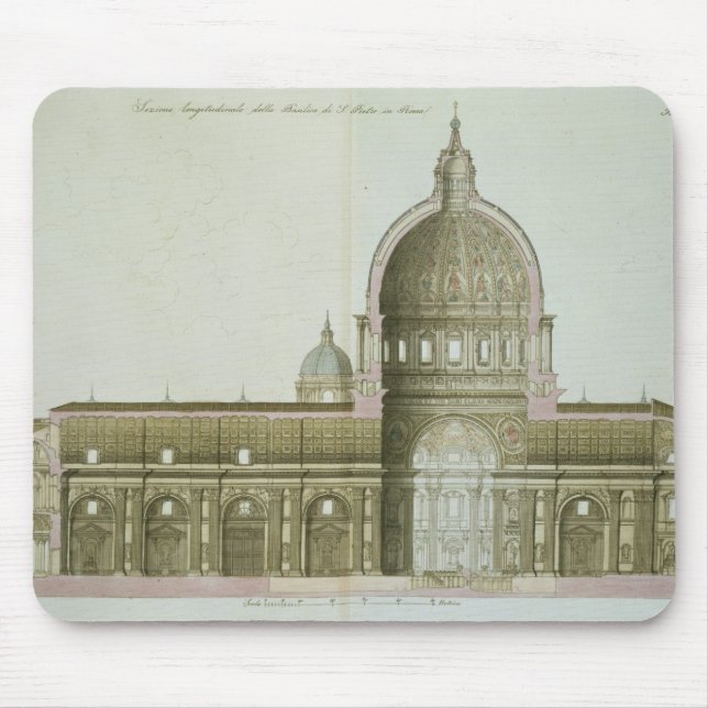 Mousepad Secção transversal longitudinal de St Peter em (Frente)