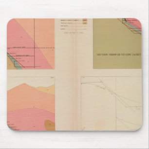 Mousepad Seções Verticais Cruzadas do Lode, Belcher Mine