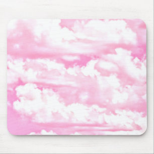Mousepad Secura de Nuvens Felizes, Bebê Rosa