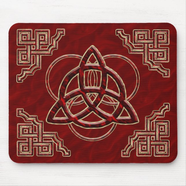Mousepad Seda do vermelho de Triquetra (Frente)
