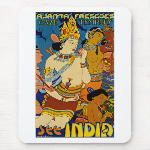 Mousepad See India ~ Ajanta Frescoes