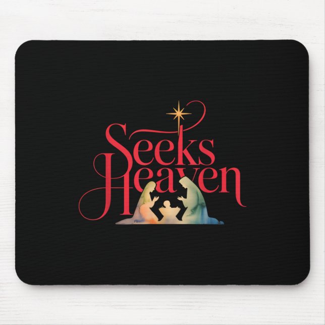 Mousepad Seeks Heaven Nativity Scene Funny 67 Meme Christia (Frente)