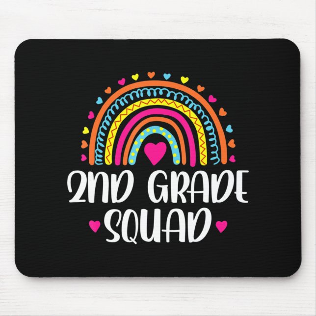 Mousepad segundo Grau Quadrado Professor Diversão Arco-Íris (Frente)