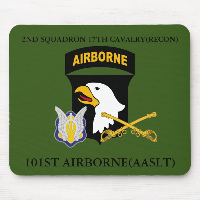 MOUSEPAD SEGUNDO SQUADRON 17TH CAVALRY(RECON) 101RUA AEROBO (Frente)