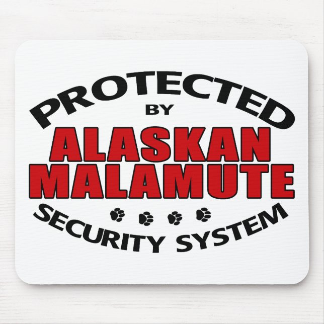 Mousepad Segurança Malamute no Alasca (Frente)