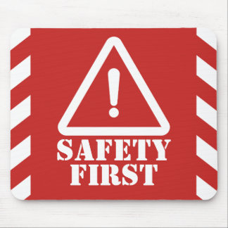 Mousepad Segurança Vermelha Primeiro