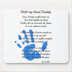 Mousepad Segure meu poema de Pai de mão do Toddler PHOTO G