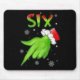 Mousepad Seis divertidos seis sete 6 7 meme Papai Noel Nata