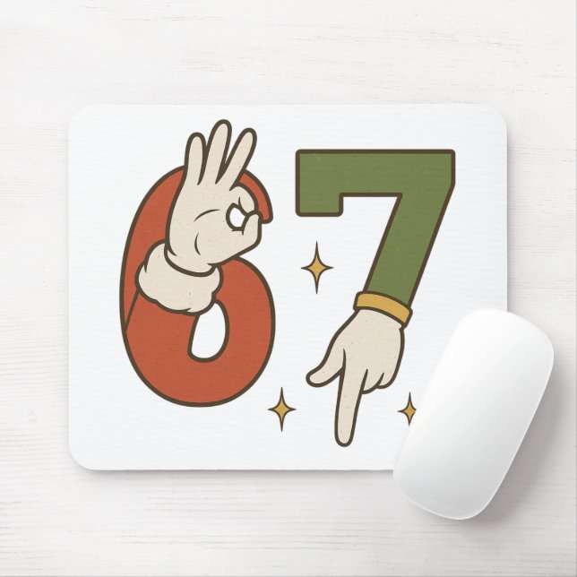 Mousepad Seis Sete 67 6 7 Papai Noel Elfo Natal Meme (Com mouse)